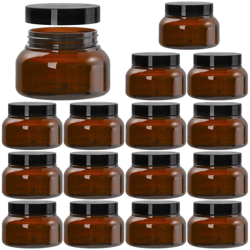 Yarlung amber 8oz plastic jar with lid for UV-protected storage