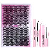Yawamica DIY eyelash kit 320pcs lashes for salon-like at-home looks.