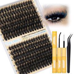 Yawamica Lash Clusters Kit packaging signals professional DIY lash results at home.