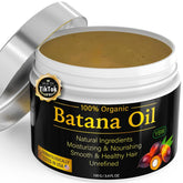 YBW Batana Oil bottle close-up shows pure formula for hair nourishment.