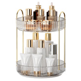 YCIA&DONE 360 rotating makeup organizer top view for quick cosmetics access