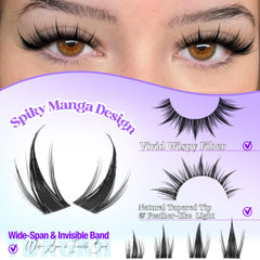 YDAGKH Wispy DIY anime lash extension bundle includes tools for home salon-quality results