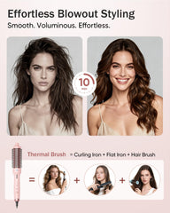 YeCheer Thermal Brush dual ionic ends help reduce frizz for glossy hair.