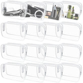 YedsIntu 16-piece clear makeup bags provide quick item visibility for fast packing.