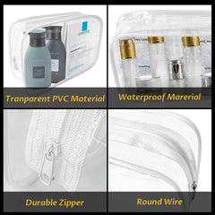 YedsIntu clear makeup bags with zipper secure contents and simplify access.