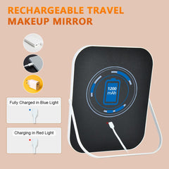 YEKKOPT cordless desk mirror charging via USB for uninterrupted use