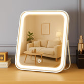 YEKKOPT rechargeable vanity mirror 8x10-inch cordless portable makeup setup