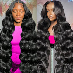 Yeelice Hair 30-inch lace front wig front view with natural part for daily wear