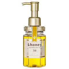yeeyzzhoney Deep Moist Hair Oil Step3.0 bottle showcases hydrating formula for smoother hair.