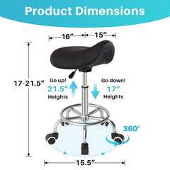 YEEZEE Saddle Stool wheels and base enable smooth mobility in any workspace.