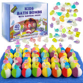 Yekery bath bombs 40-pack gift set with vibrant colors for kid-friendly fun.