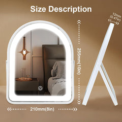 YEKKOPT arched ten by seven point eight inch vanity mirror full-face view for grooming