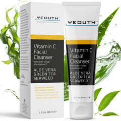 YEOUTH Vitamin C Cleanser bottle pour for a quick, refreshing daily cleanse.
