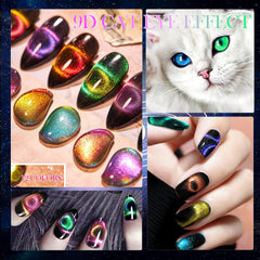 YEPYEPGO cat-eye gel polish with magnet highlights magnetic effect for dramatic looks