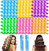 YEVYO heatless curlers spiral formers demonstrating gentle wave creation