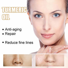 YG LianKai turmeric serum applied to the face for smooth absorption