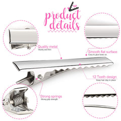 YGDZ alligator clip teeth edge demonstrates jagged grip for non-slip styling.