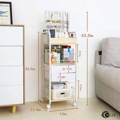 YGJT makeup organizer drawer open highlights easy access to tools and supplies.