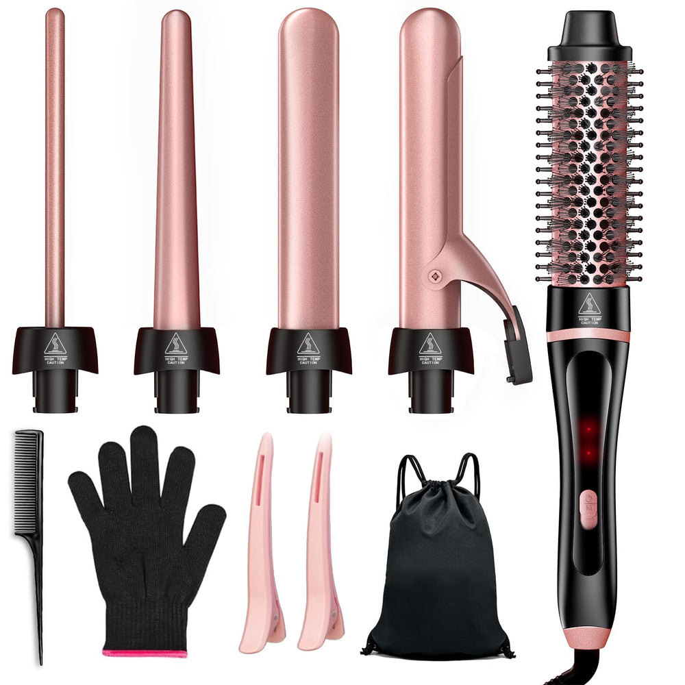 YGOVVK 5in1 curling iron kit showcases versatile wands for salon-ready styles at home.