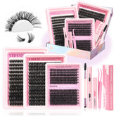 YIDUO Lash Clusters Kit front cover shows beginner-friendly styling options