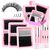 YIDUO lashes clusters kit box shows 575 pieces for versatile daily looks
