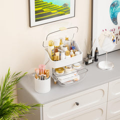Yieach dustproof organizer with clear lid for easy access and protection.