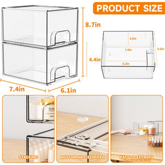 Yieach under-sink organization drawers keeping plumbing area neat and visible.