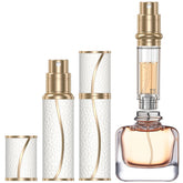 YIERSO front view with leather shell, a stylish travel perfume companion.