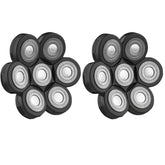 Yieyosd 7D head replacement compatibility chart for smooth, contoured shaving.