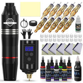 YILONG wireless tattoo kit front view highlights slim, portable design for beginners practice