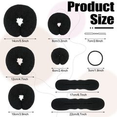 Yinder donut bun maker 12cm for voluminous formal buns