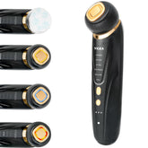 YIQEA facial massager 6-in-1 closeup, compact for easy at-home use and travel.