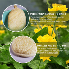 YIQINGJIE loofah sponge back-strap detail shows accessible back cleaning