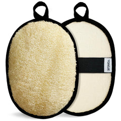 YIQINGJIE natural shower loofah sponges packaging view, perfect for gifting and travel-friendly use