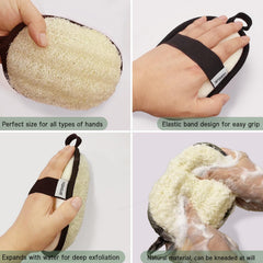 YIQINGJIE two-pack loofah sponges for shared bathroom routines