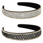 YISSION rhinestone headband set on model for glamorous everyday wear