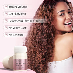 YLNALO dry shampoo powder absorbs oil to extend between washes