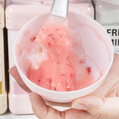 YMEYFAN jelly mask application closeup showing smooth spread on skin.
