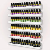 YMVV 15-inch nail-polish rack wall-mounted front view showing clear color visibility