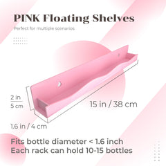 YMVV removable stoppers keep bottles secure on the shelf.