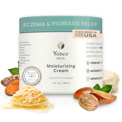 Yobee Body & Face Cream pump demonstrates quick absorption and non-greasy hydration.