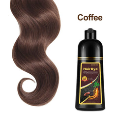 Yocisku Hair Dye Shampoo being applied to dry hair during color process
