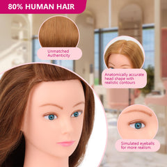 YODIDI mannequin head with clamp holder enables hands-free training