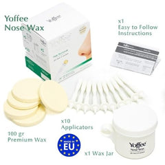 Yoffee Original Nose Wax anti-spill applicators keep application tidy and controlled.