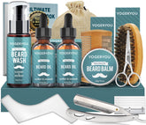 YogerYou beard kit straight razor for precise trimming and grooming.