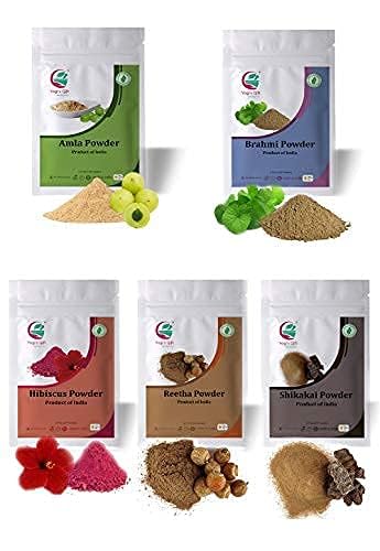 Yogis Gift Amla powder 100g pack for scalp nourishment and shine.