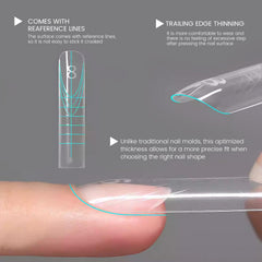 YOKE FELLOW dual forms long coffin nails compatible with UV LED gels