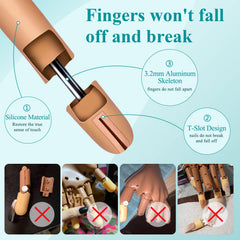 Yokilly aluminum-bone finger design demonstrates durable bending without breaking.