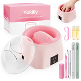Yokilly heated nail bowl ergonomic grooves for comfortable soaking.