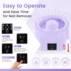 Yokilly nail soaking bowl with automatic shutoff for worry-free operation.